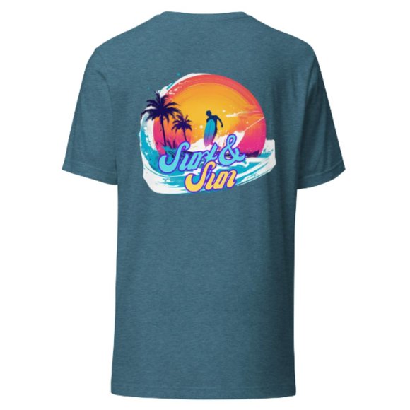 MUDPUPs Surf & SunTee Vacay Shirt For Oversized Tshirt Trendy Crewneck Surf Tee - Picture 10 of 10